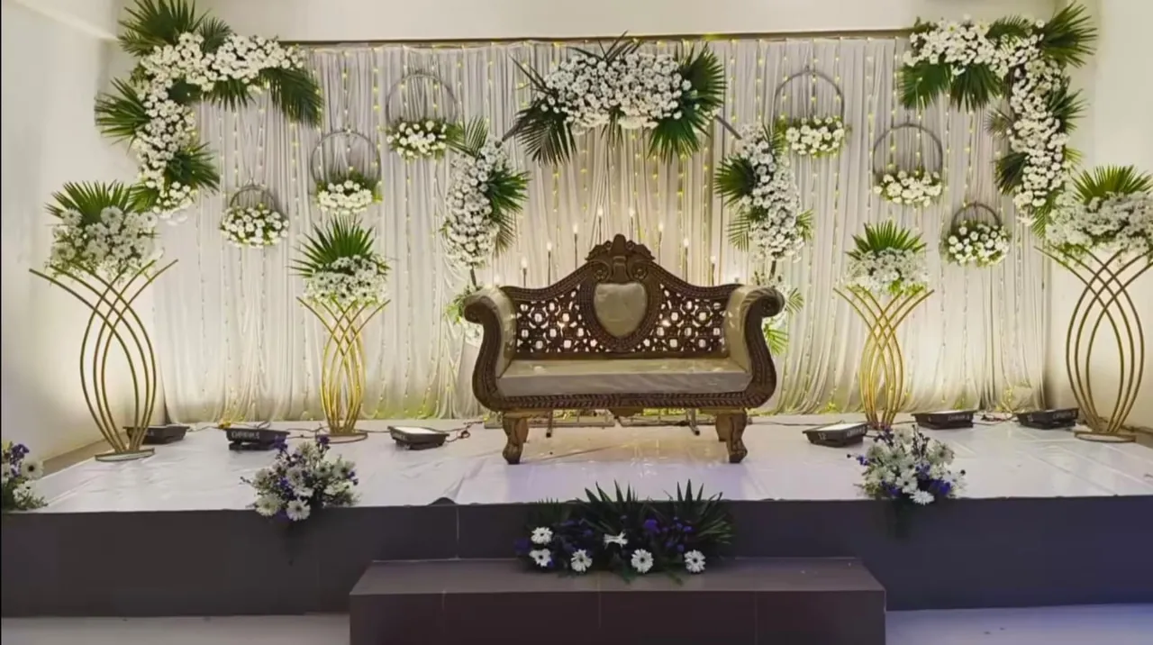 Golden Arches — Stage decor by Dream Craft Events in Trichy
