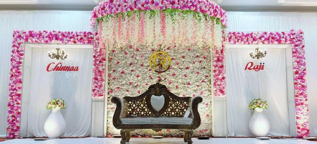 Named in Flowers — Stage decor by Dream Craft Events in Trichy