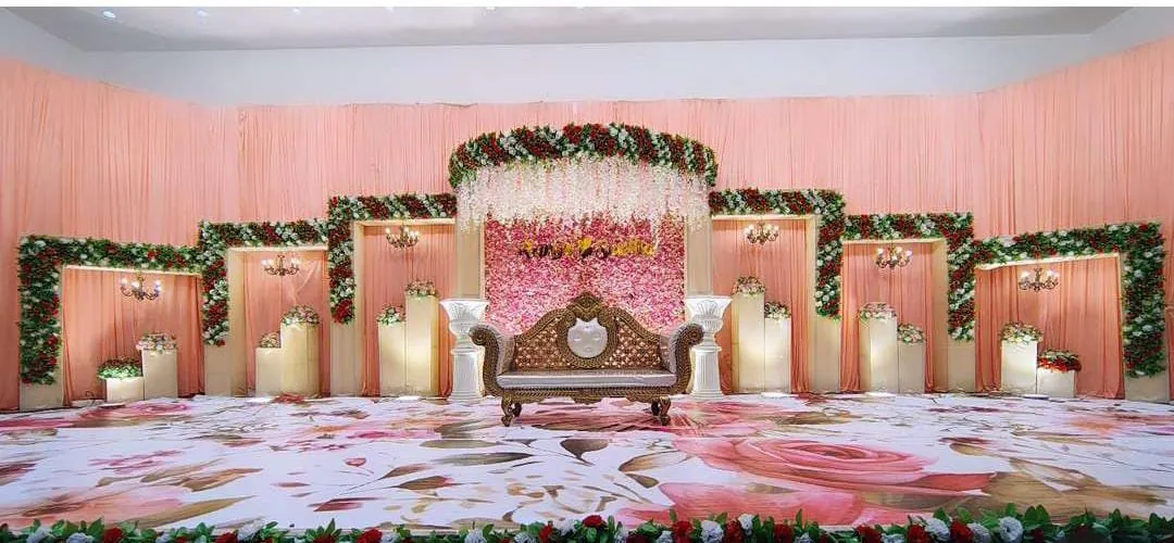 Blush Tiers — Stage decor by Dream Craft Events in Trichy