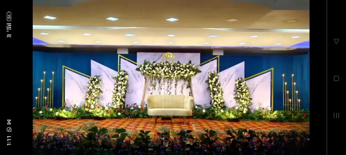 Blue Hour Stage — Stage decor by Dream Craft Events in Trichy